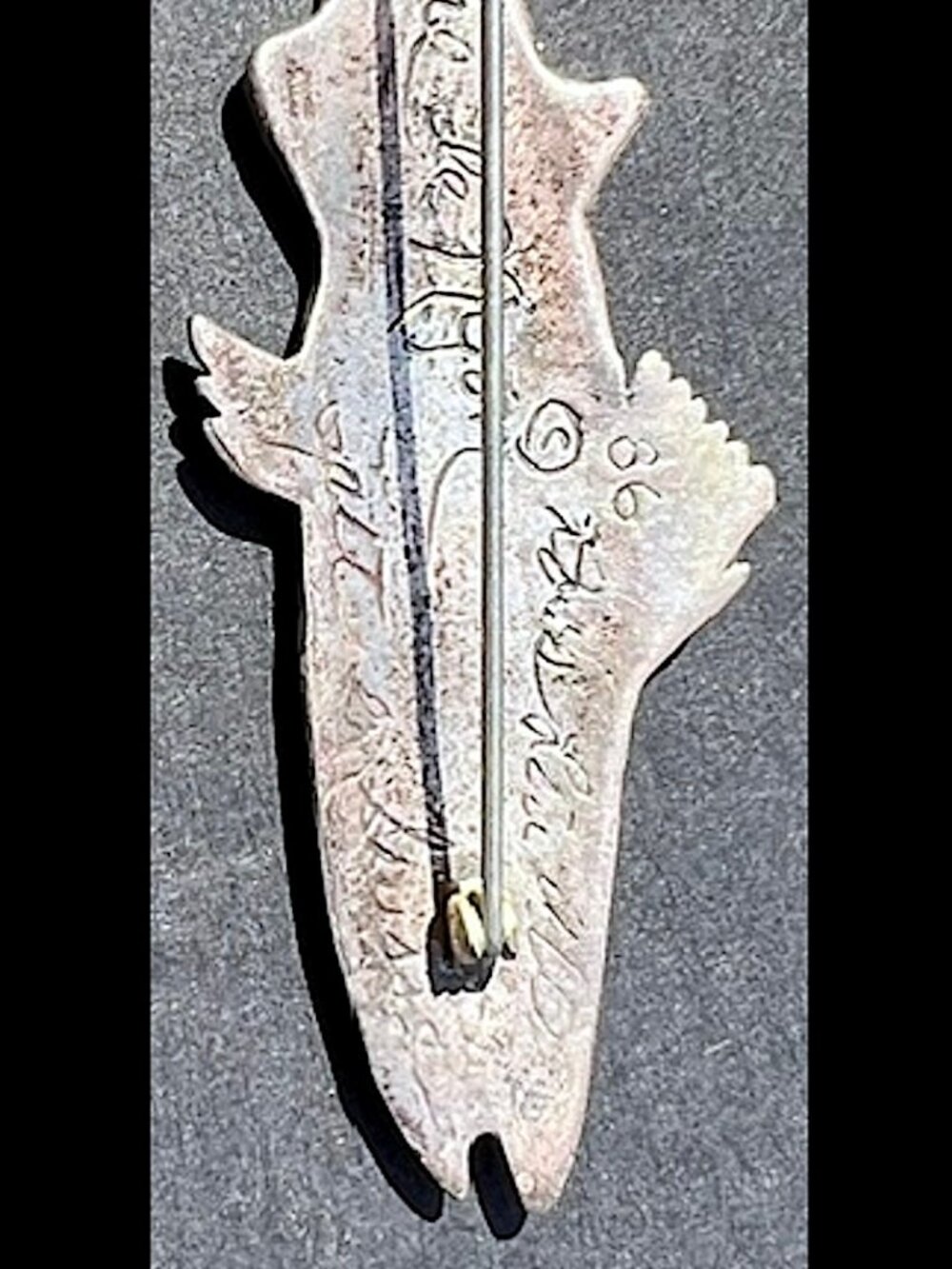 Vintage Sterling Silver FISH French Lyon Pin Brooch UNISEX - Picture 5 of 10